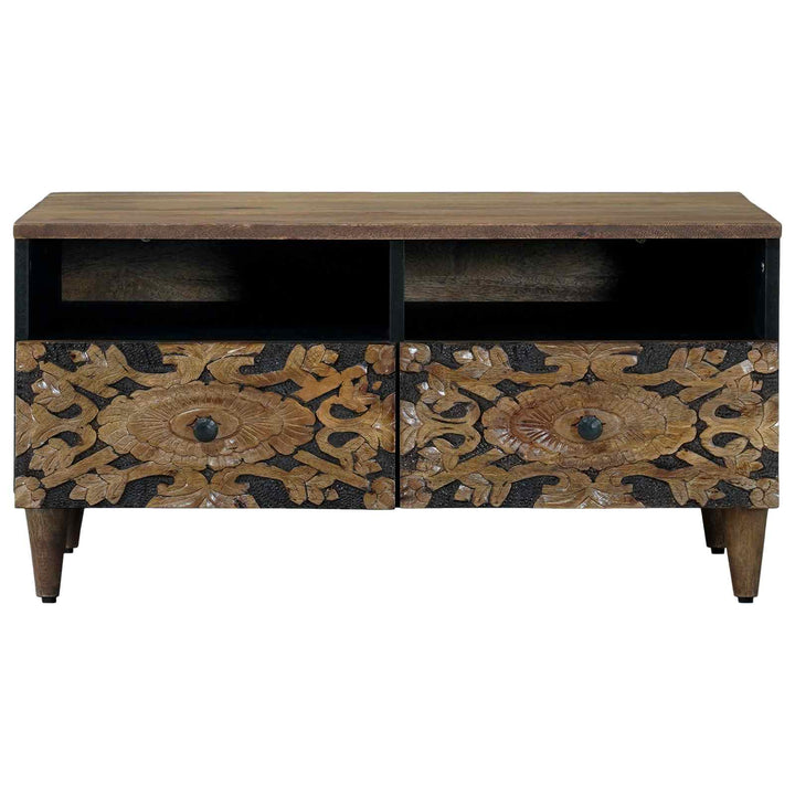 Sofabord med skuffe Brun 80 x 54 x 40 cm Massivt mangotræ