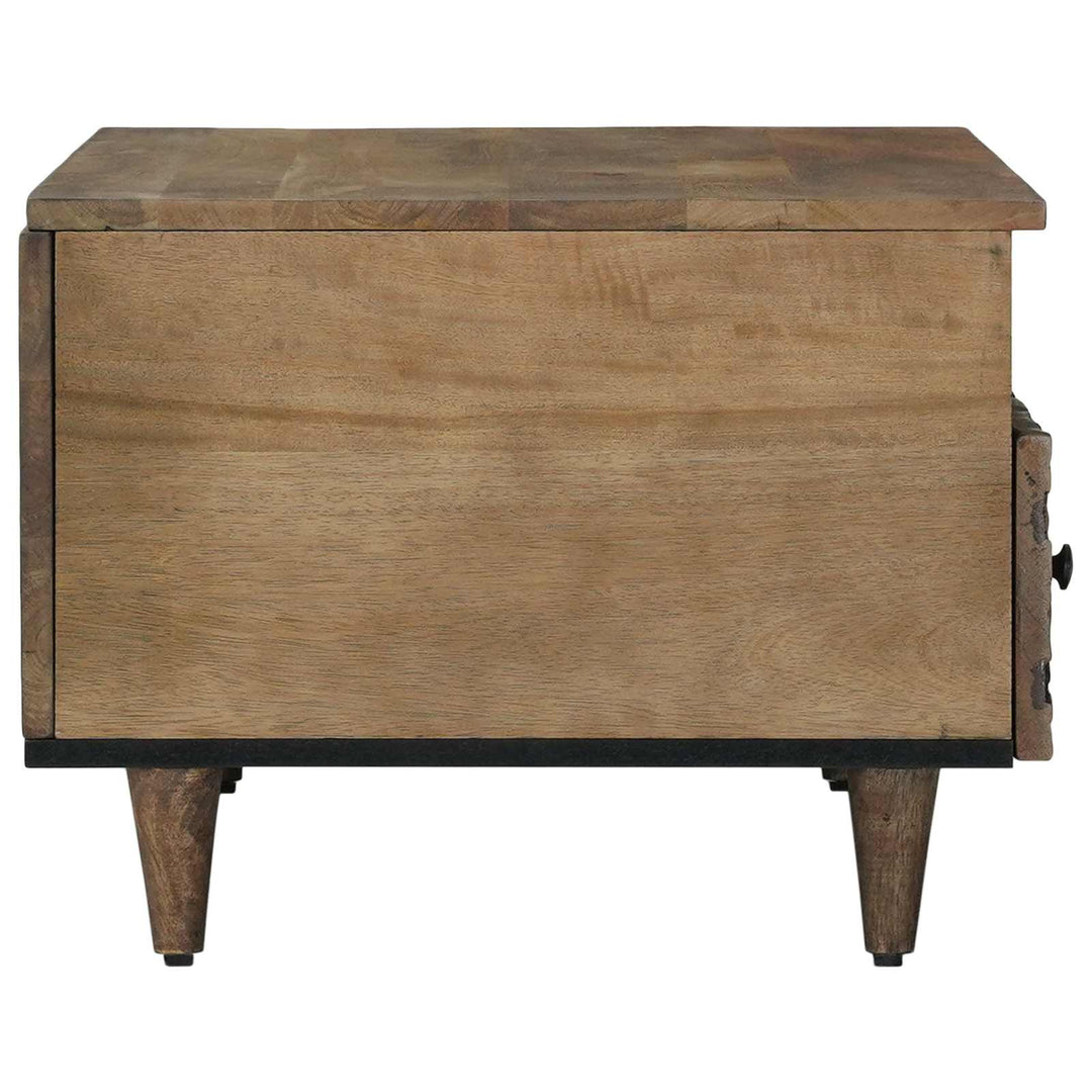Sofabord med skuffe Brun 80 x 54 x 40 cm Massivt mangotræ