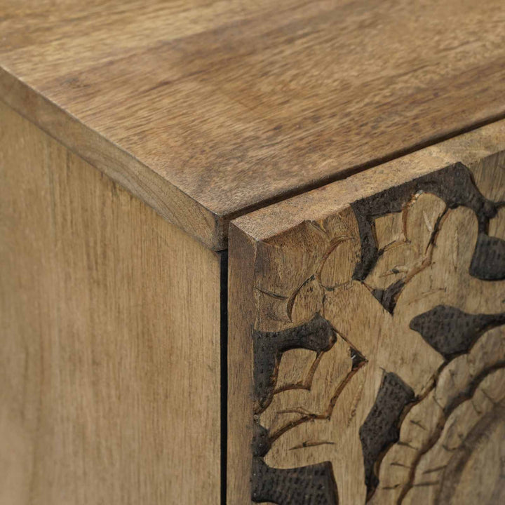 TV-skab Brun 105 x 33,5 x 46 cm Massivt mangotræ