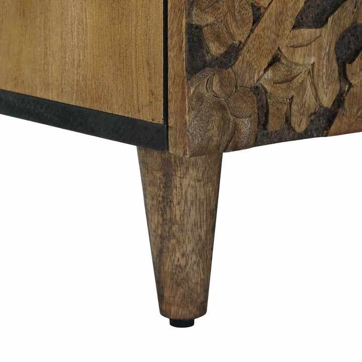 TV-skab Brun 105 x 33,5 x 46 cm Massivt mangotræ