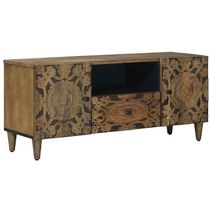 TV-skab Brun 105 x 33,5 x 46 cm Massivt mangotræ