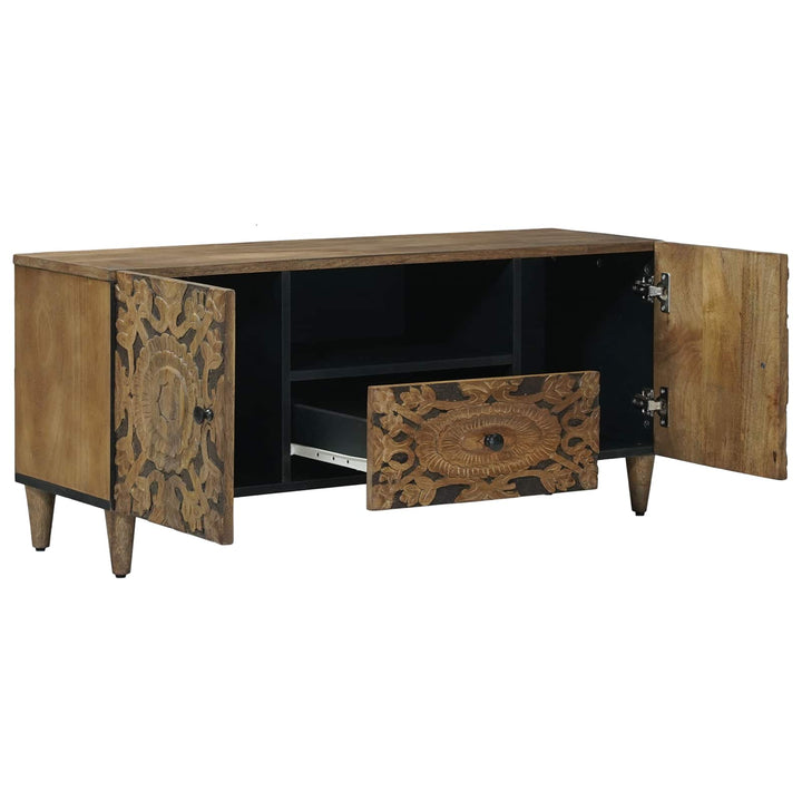 TV-skab Brun 105 x 33,5 x 46 cm Massivt mangotræ
