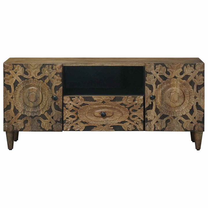 TV-skab Brun 105 x 33,5 x 46 cm Massivt mangotræ