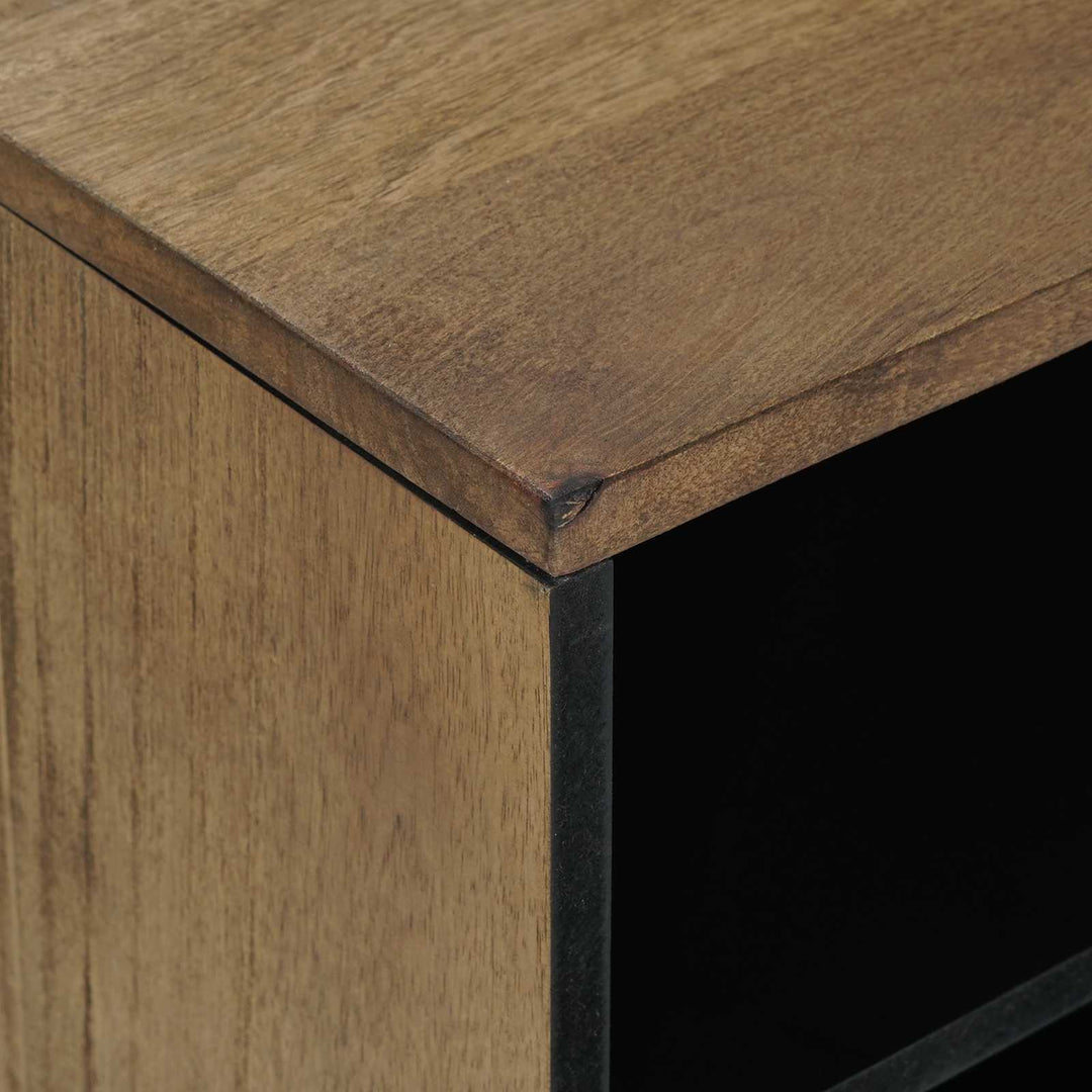 TV-skab med hylde Brun 80 x 31,5 x 46 cm Massivt mangotræ