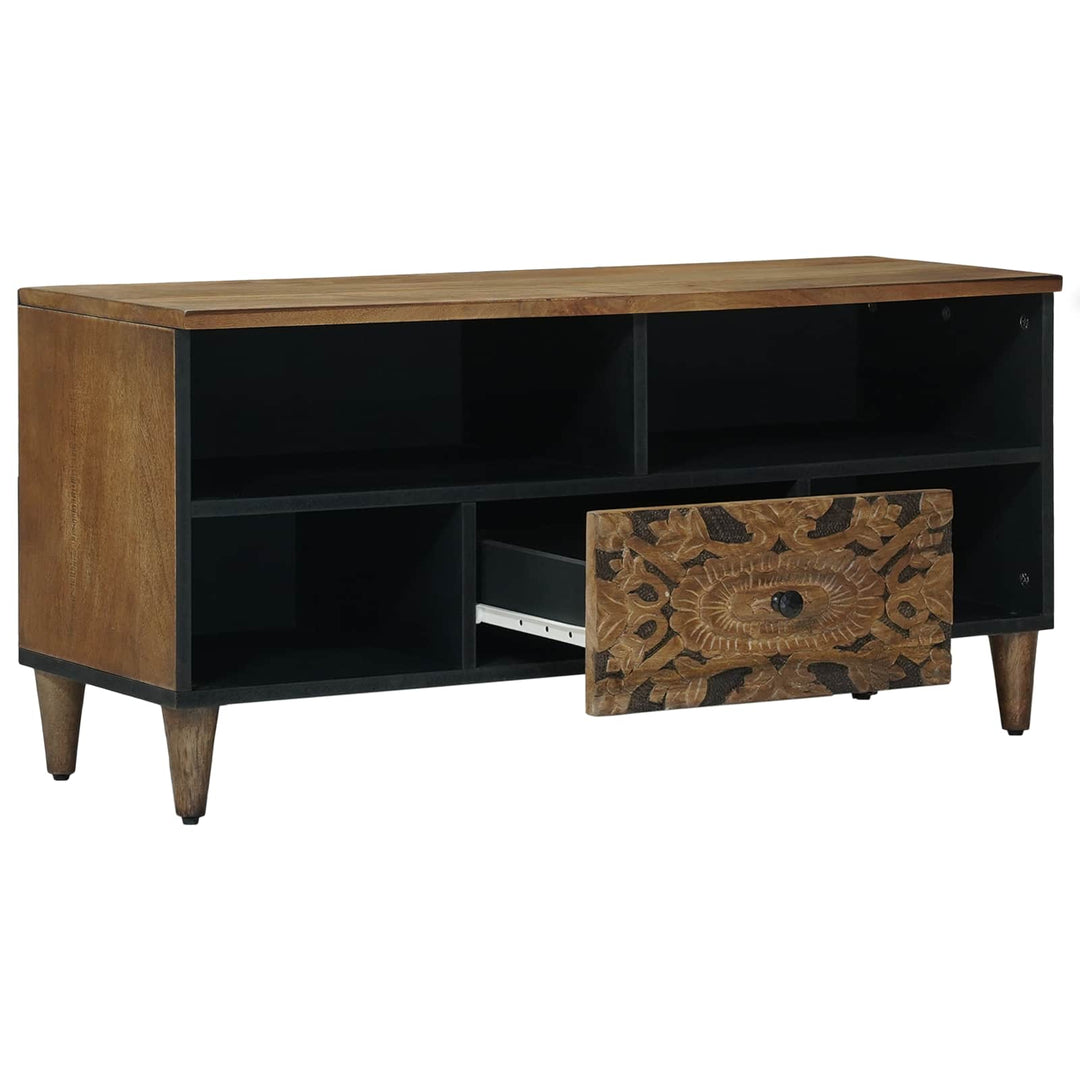 TV-skab Brun 100 x 33,5 x 46 cm Massivt mangotræ