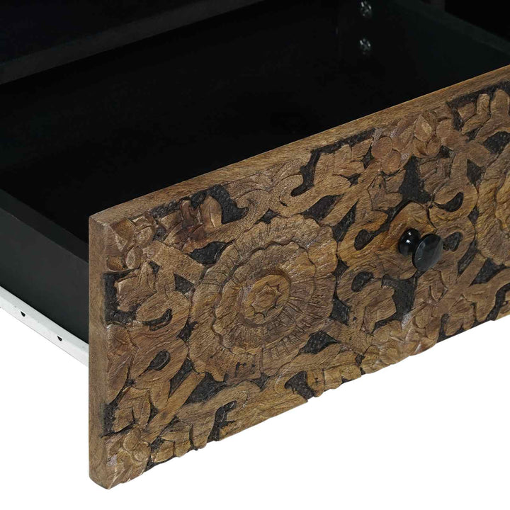 TV-skab Brun 80 x 33,5 x 46 cm Massivt mangotræ