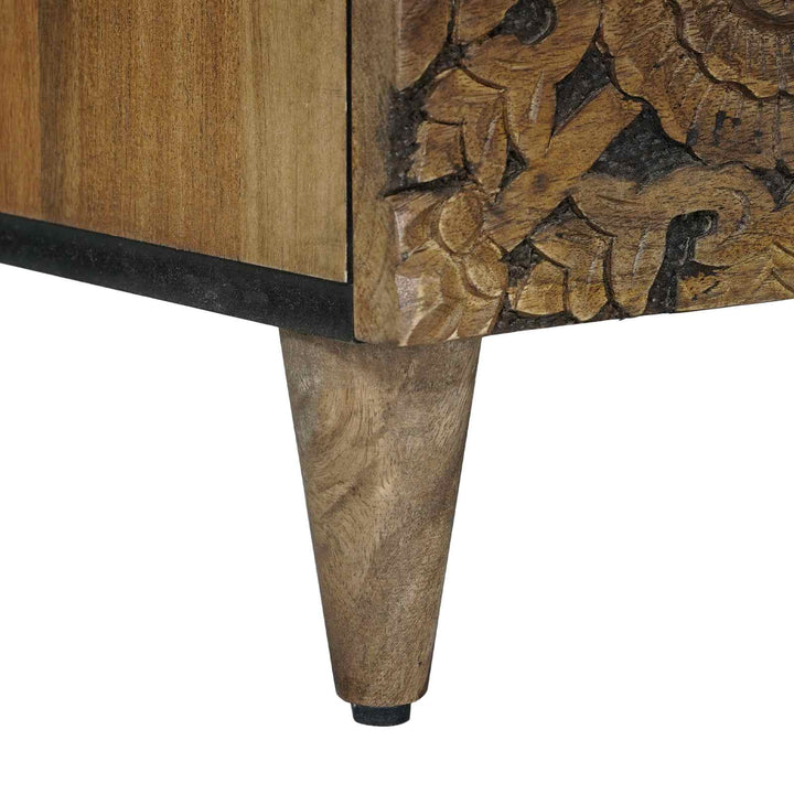 TV-skab Brun 80 x 33,5 x 46 cm Massivt mangotræ
