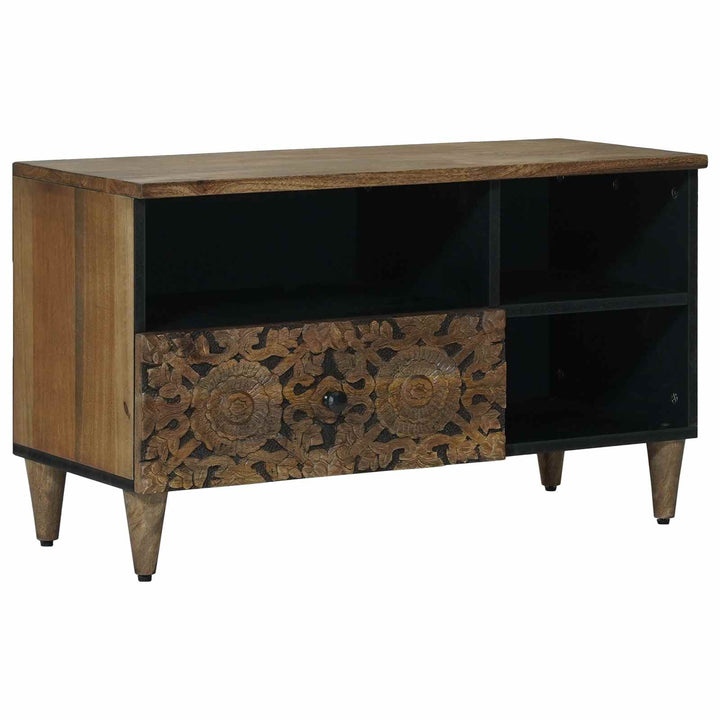 TV-skab Brun 80 x 33,5 x 46 cm Massivt mangotræ