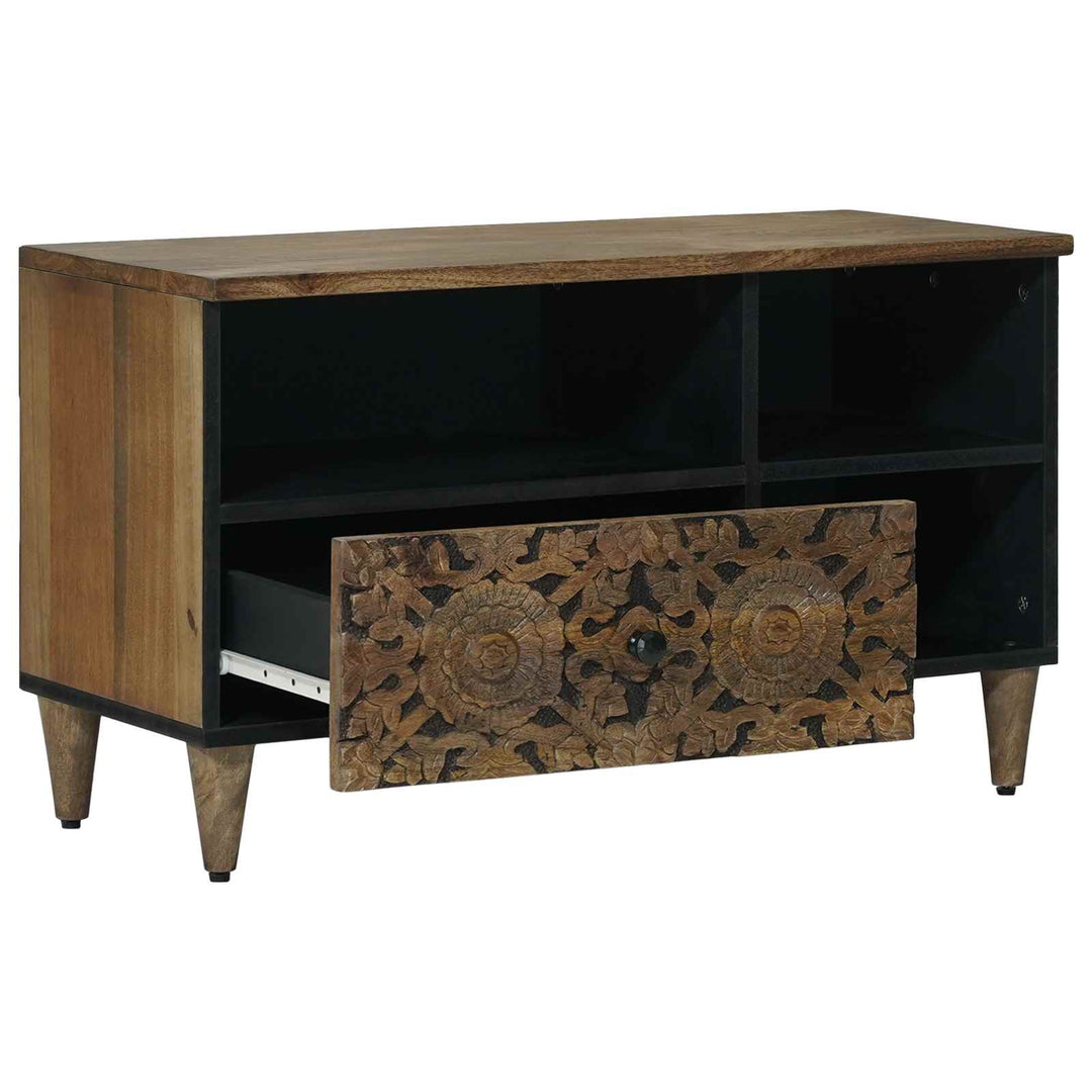 TV-skab Brun 80 x 33,5 x 46 cm Massivt mangotræ