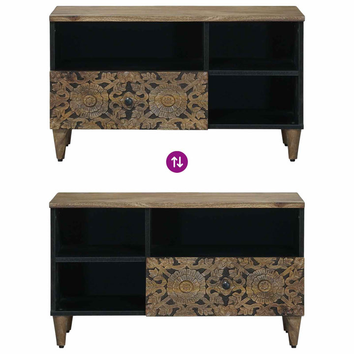 TV-skab Brun 80 x 33,5 x 46 cm Massivt mangotræ