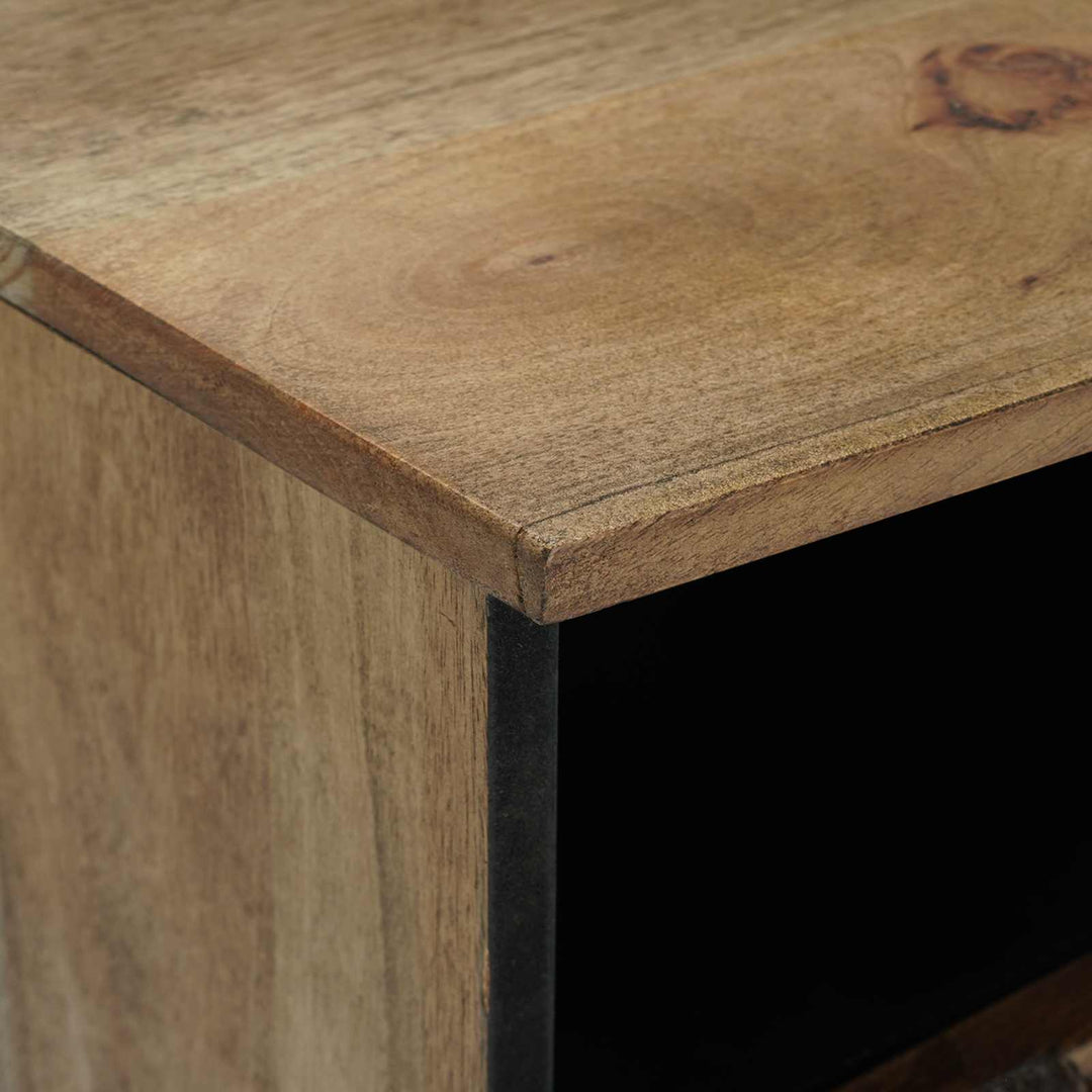 TV-skab med skuffe Brun 100 x 33,5 x 46 cm Massivt mangotræ