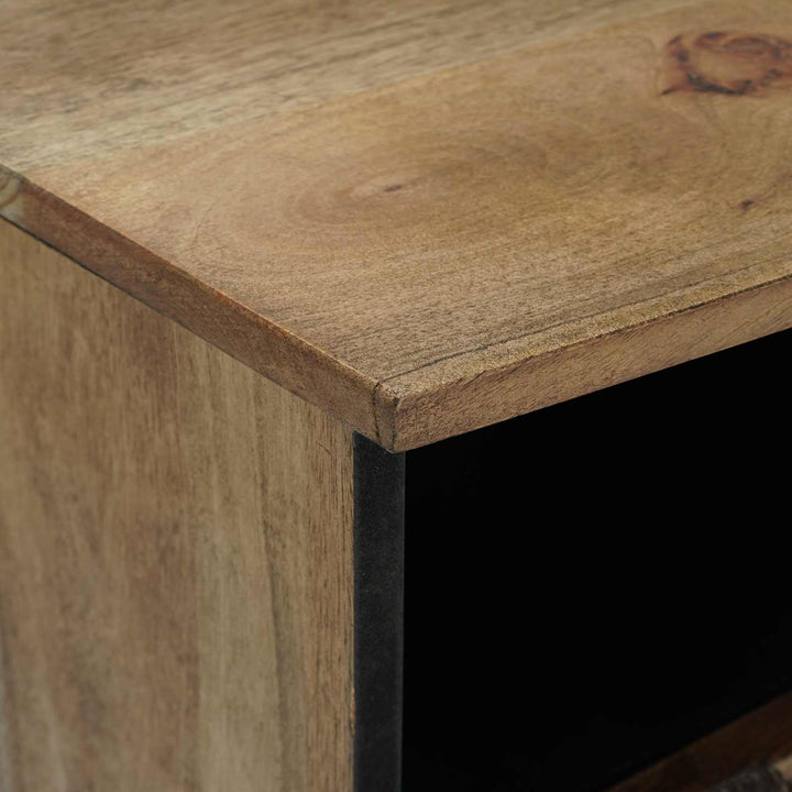 TV-skab med skuffe Brun 100 x 33,5 x 46 cm Massivt mangotræ