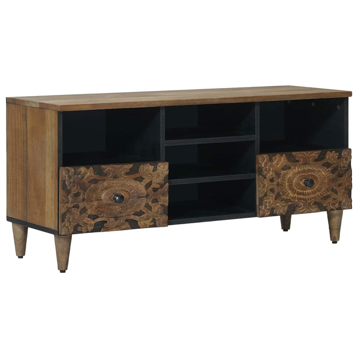 TV-skab med skuffe Brun 100 x 33,5 x 46 cm Massivt mangotræ