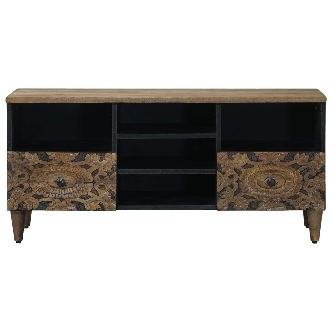 TV-skab med skuffe Brun 100 x 33,5 x 46 cm Massivt mangotræ