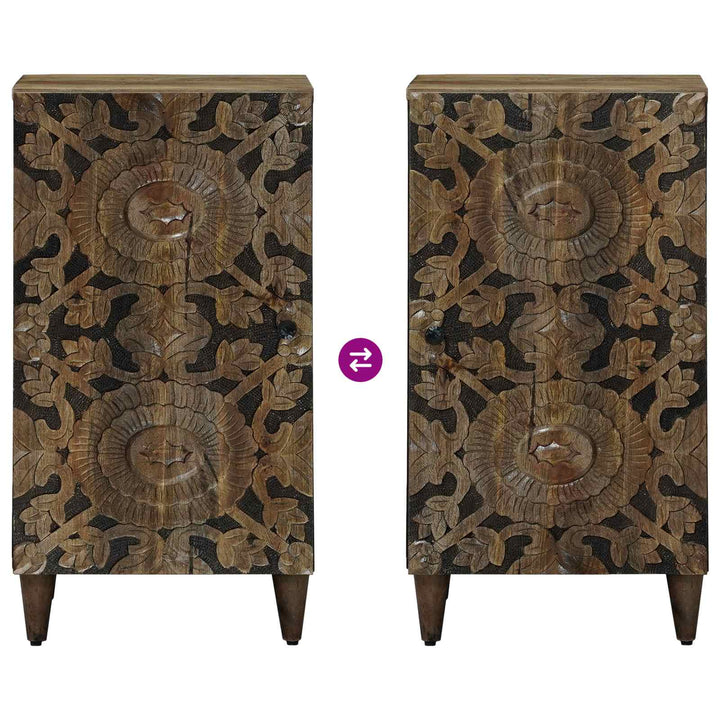 Sideboard med dør Brun 40 x 33,5 x 75 cm Massivt mangotræ