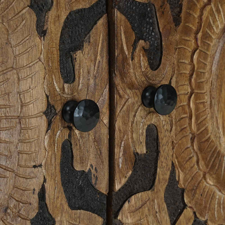 Sideboard med dør Brun 60 x 33,5 x 75 cm Massivt mangotræ