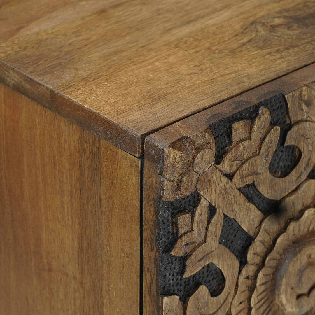 Sideboard med dør Brun 60 x 33,5 x 75 cm Massivt mangotræ