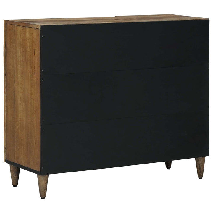 Sideboard med hylde Brun 90 x 33,5 x 75 cm Massivt mangotræ