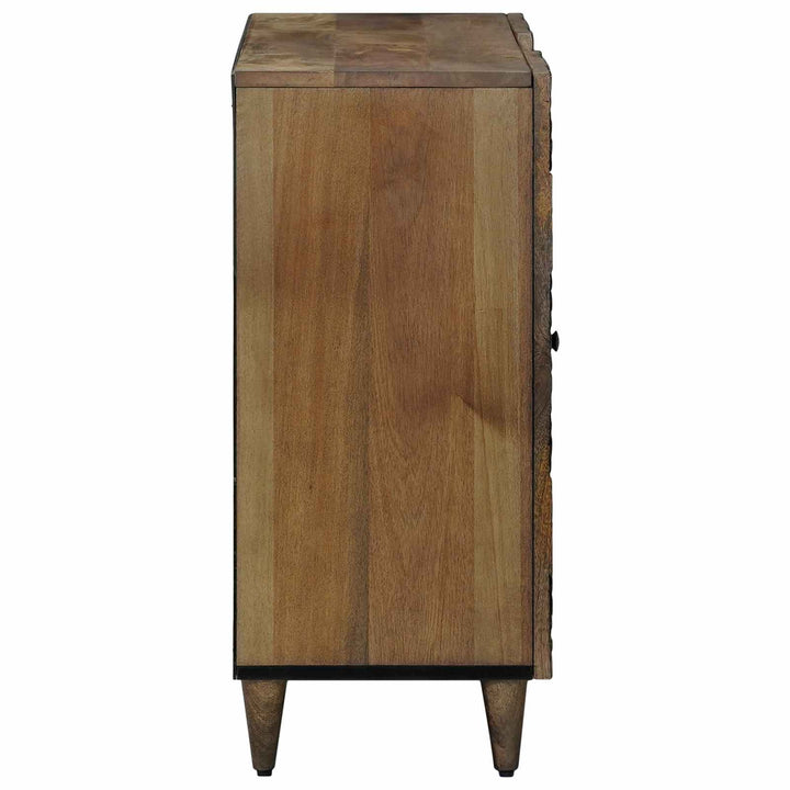 Sideboard med hylde Brun 90 x 33,5 x 75 cm Massivt mangotræ