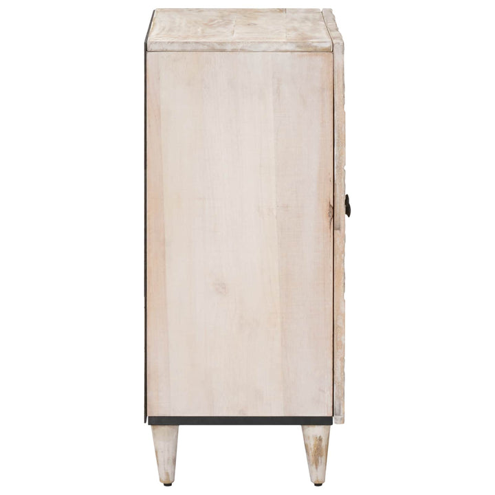 Opbevarings Sideboard Hvid 60 x 33,5 x 75 cm Massivt mangotræ