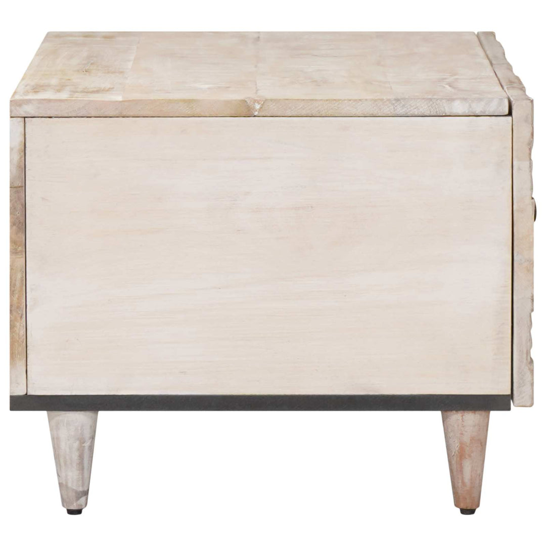 Sofabord Hvid 80 x 50 x 40 cm Massivt mangotræ