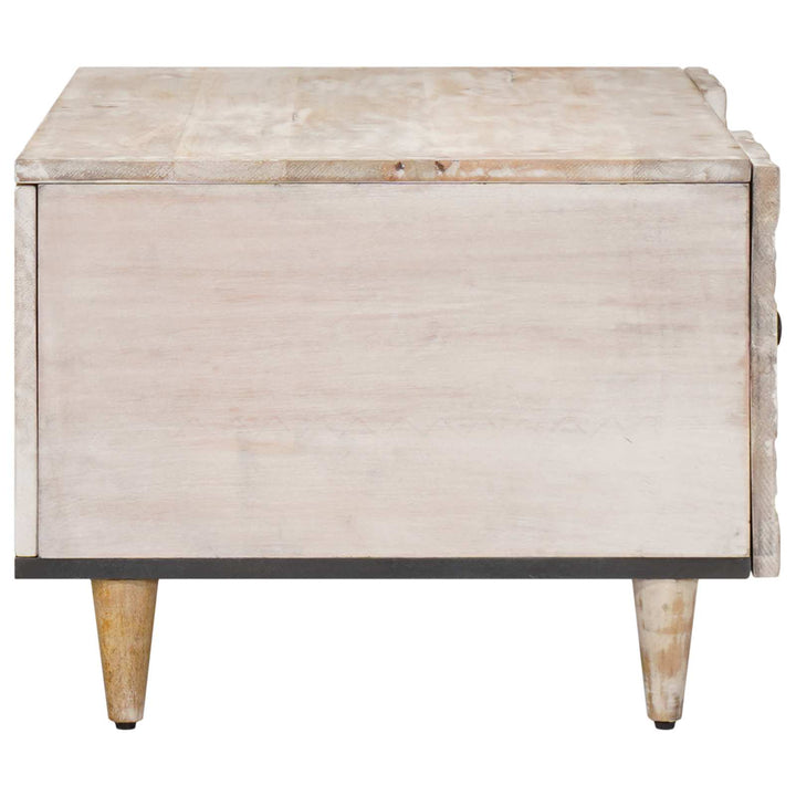 Sofabord Hvid 100 x 54 x 40 cm Massivt mangotræ