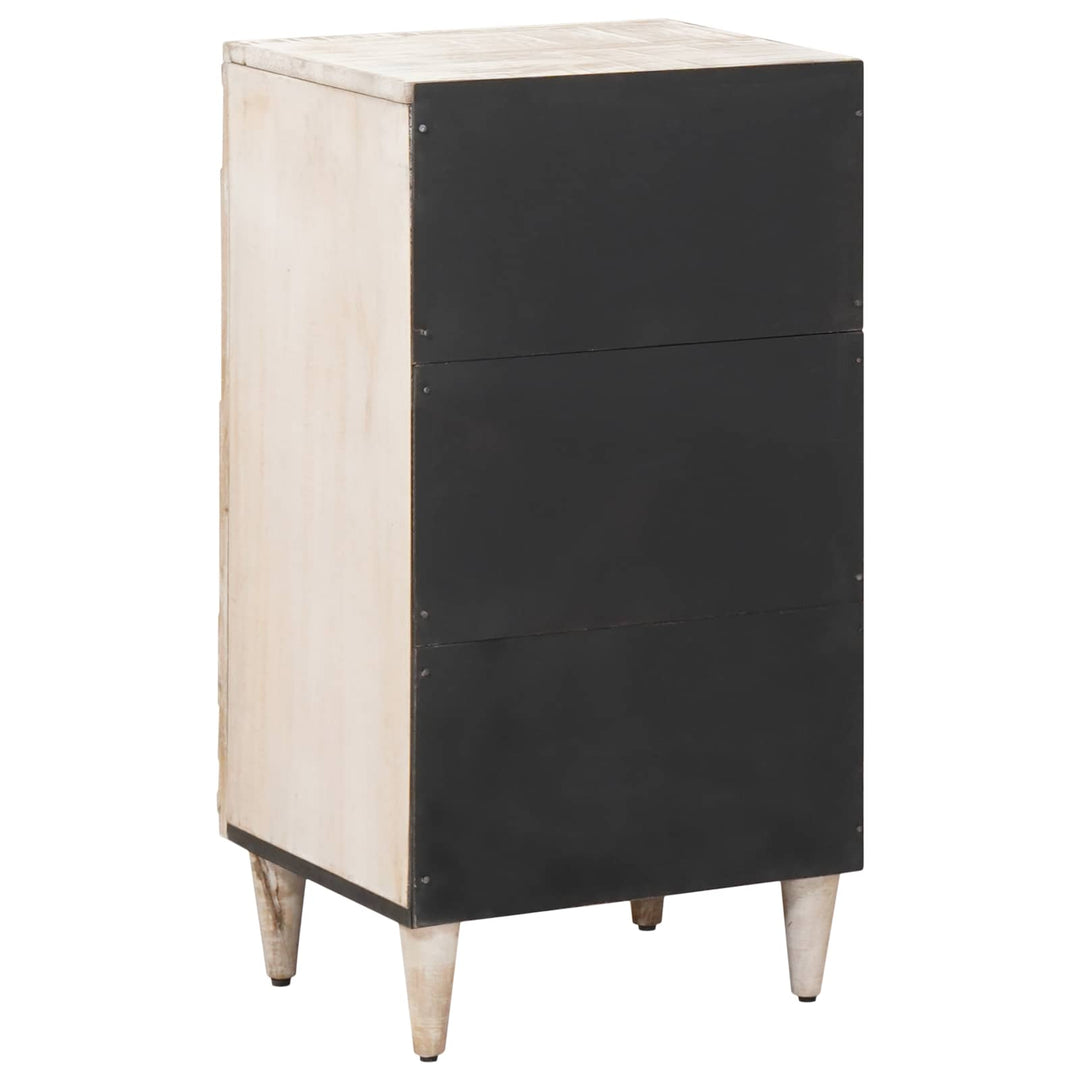 Sideboard med dør Hvid 40 x 33,5 x 75 cm Massivt mangotræ