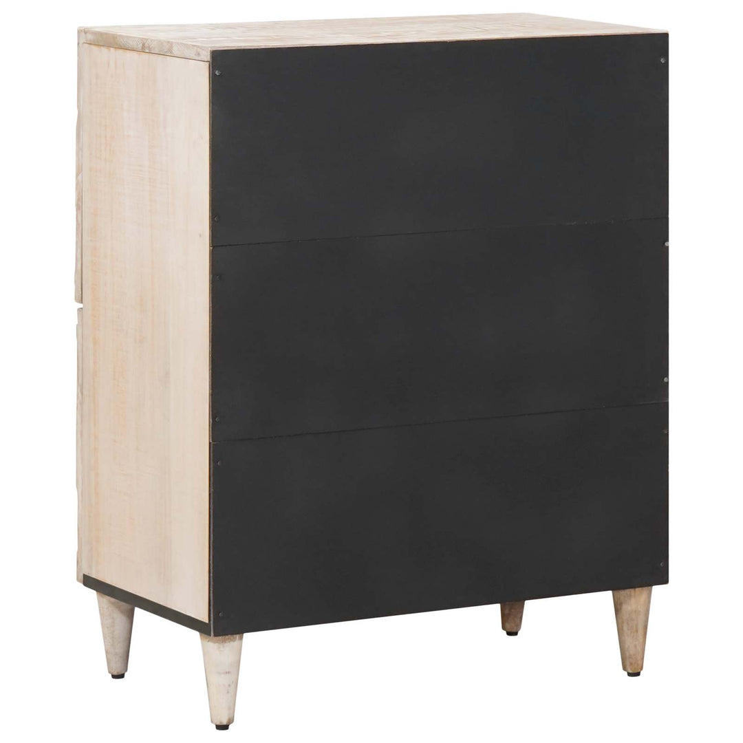 Sideboard med dør Hvid 60 x 33,5 x 75 cm Massivt mangotræ