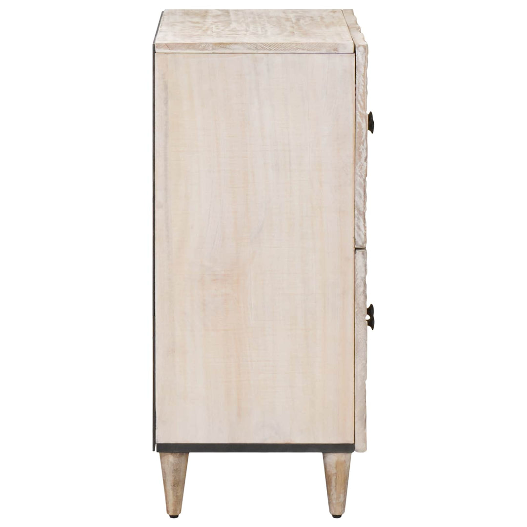 Sideboard med dør Hvid 60 x 33,5 x 75 cm Massivt mangotræ