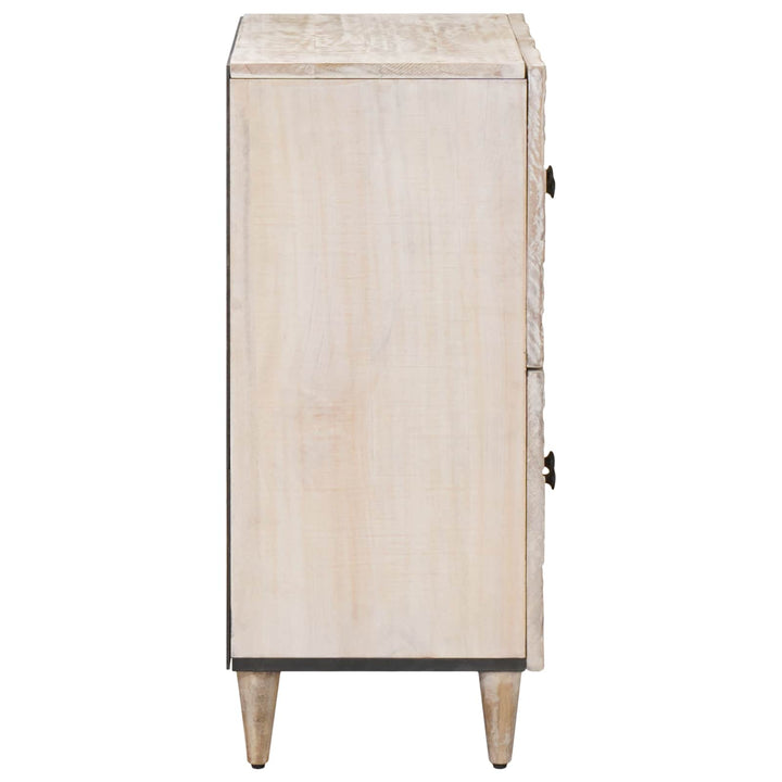 Sideboard med dør Hvid 60 x 33,5 x 75 cm Massivt mangotræ