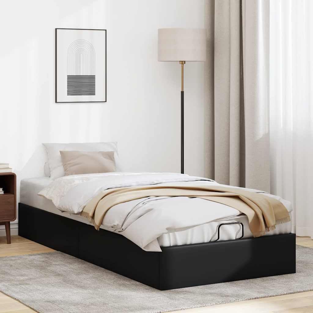 osmannisk sengeramme uden madras 80x200 cm kunstlæder sort