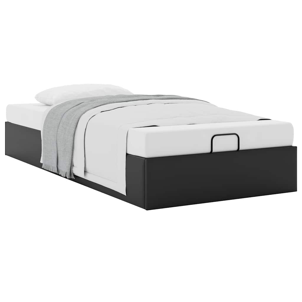 osmannisk sengeramme uden madras 90x190 cm kunstlæder sort