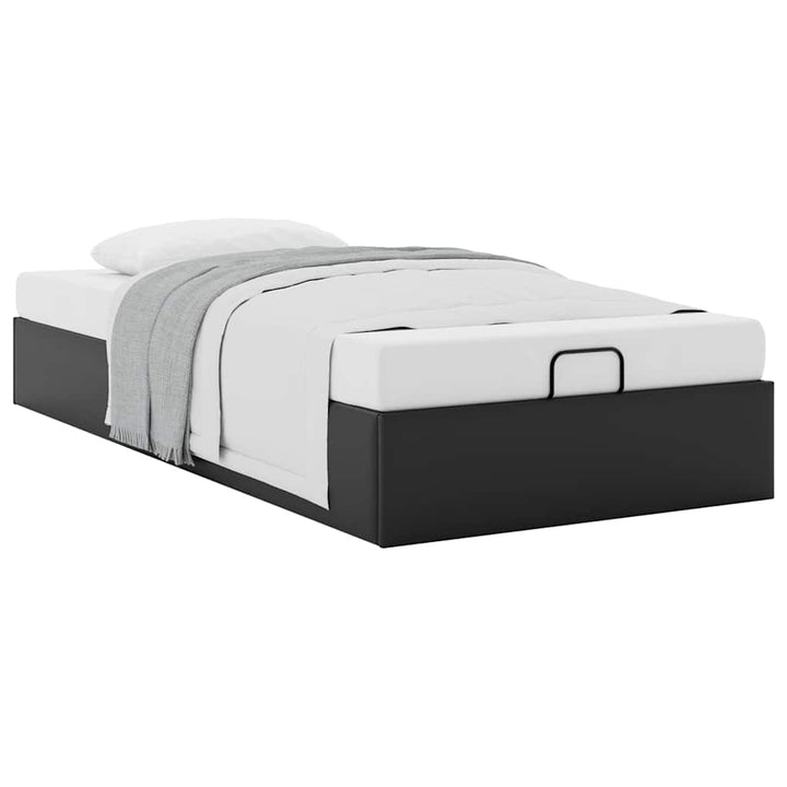 osmannisk sengeramme uden madras 90x190 cm kunstlæder sort