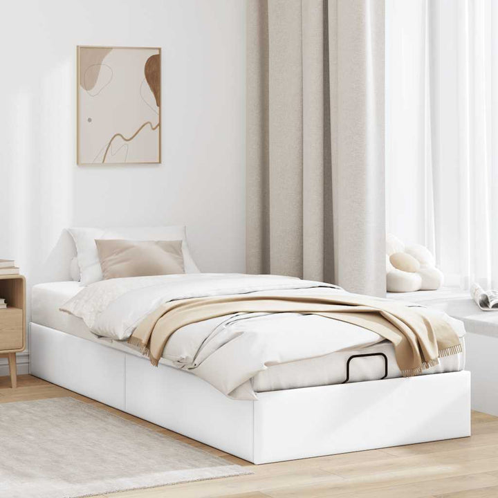 osmannisk sengeramme uden madras 90x190 cm kunstlæder hvid