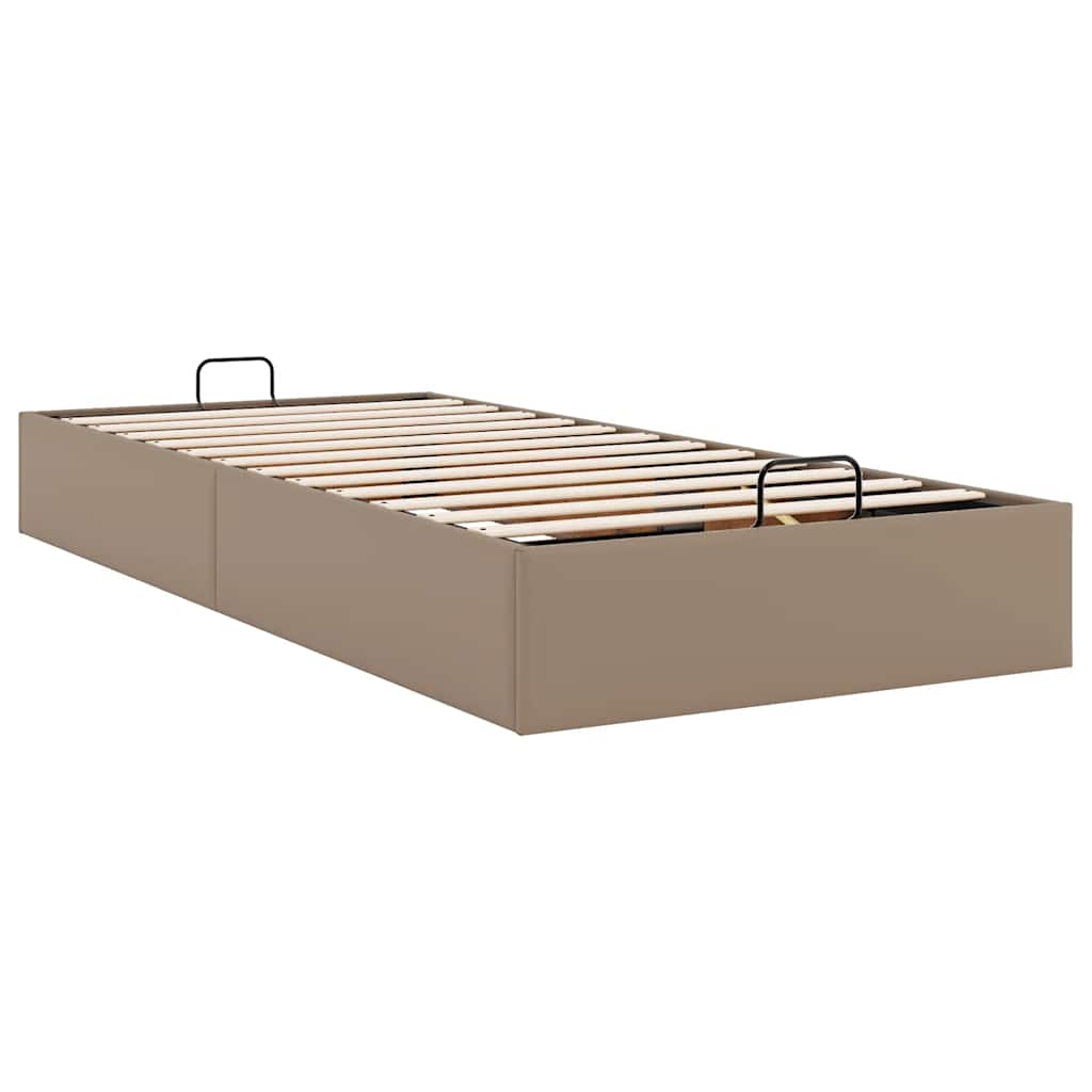 osmannisk sengeramme uden madras 90x190 cm kunstlæder cappucino