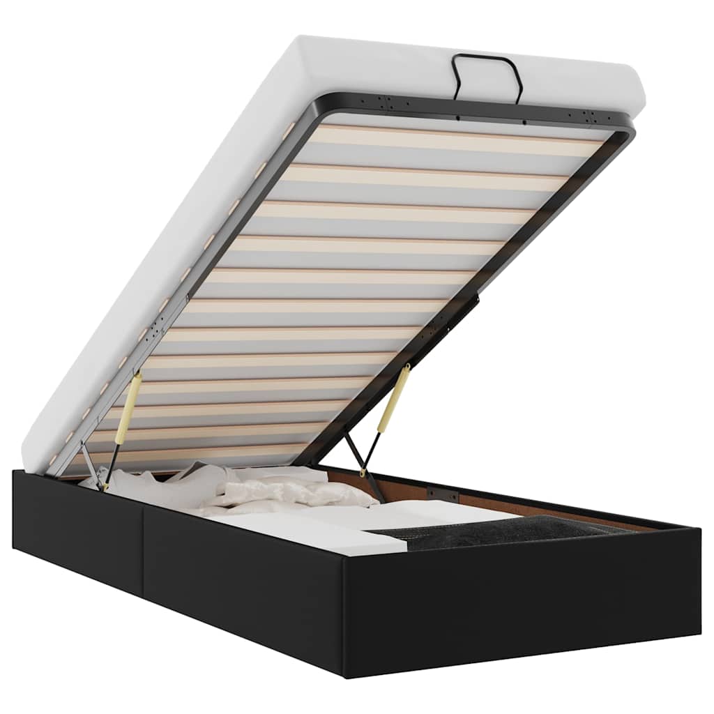 osmannisk sengeramme uden madras 90x200 cm kunstlæder sort