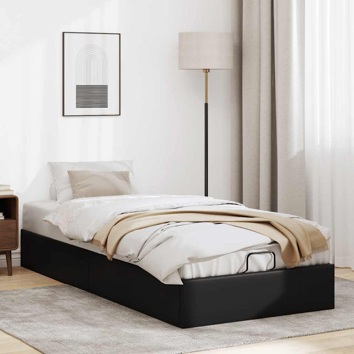 osmannisk sengeramme uden madras 90x200 cm kunstlæder sort