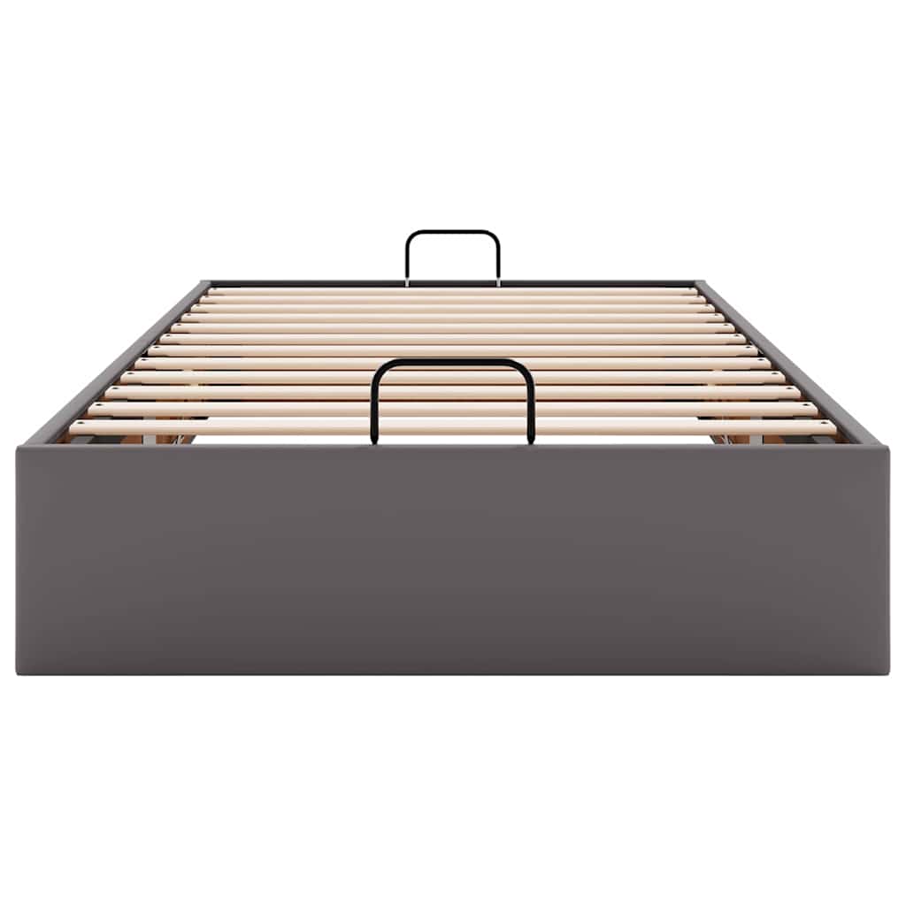 osmannisk sengeramme uden madras 100x200 cm kunstlæder grå