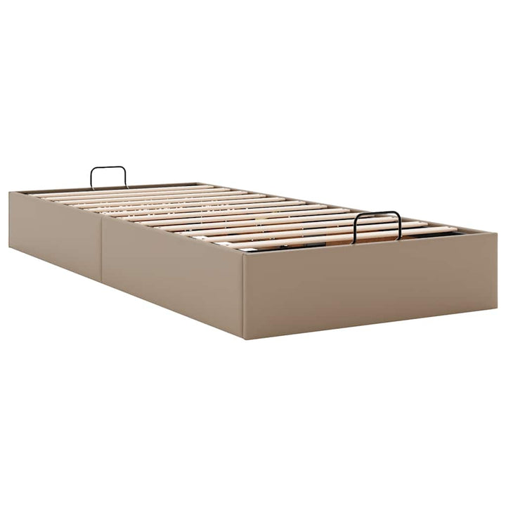 osmannisk sengeramme uden madras 100x200cm kunstlæder cappucino