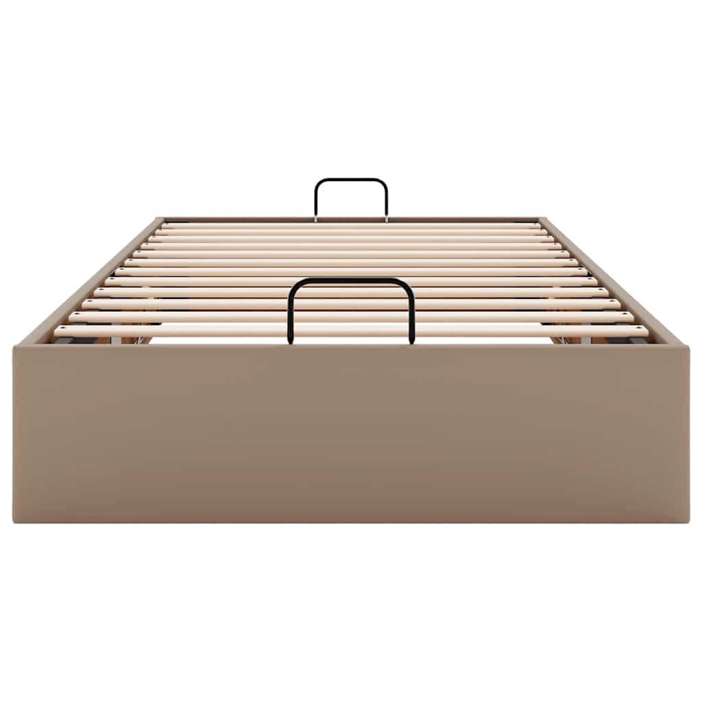 osmannisk sengeramme uden madras 100x200cm kunstlæder cappucino