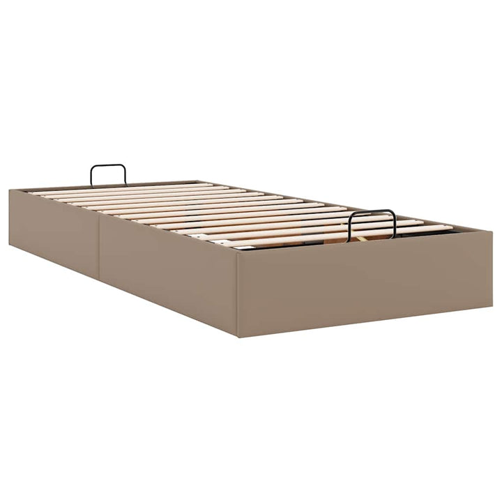 osmannisk sengeramme uden madras 100x200cm kunstlæder cappucino