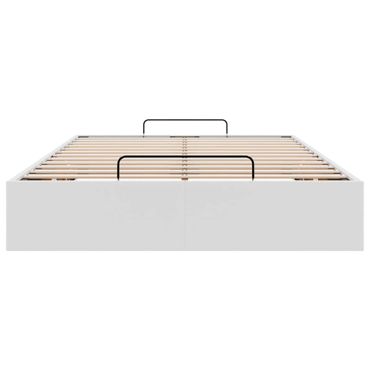 osmannisk sengeramme med madras 120x190 cm kunstlæder hvid