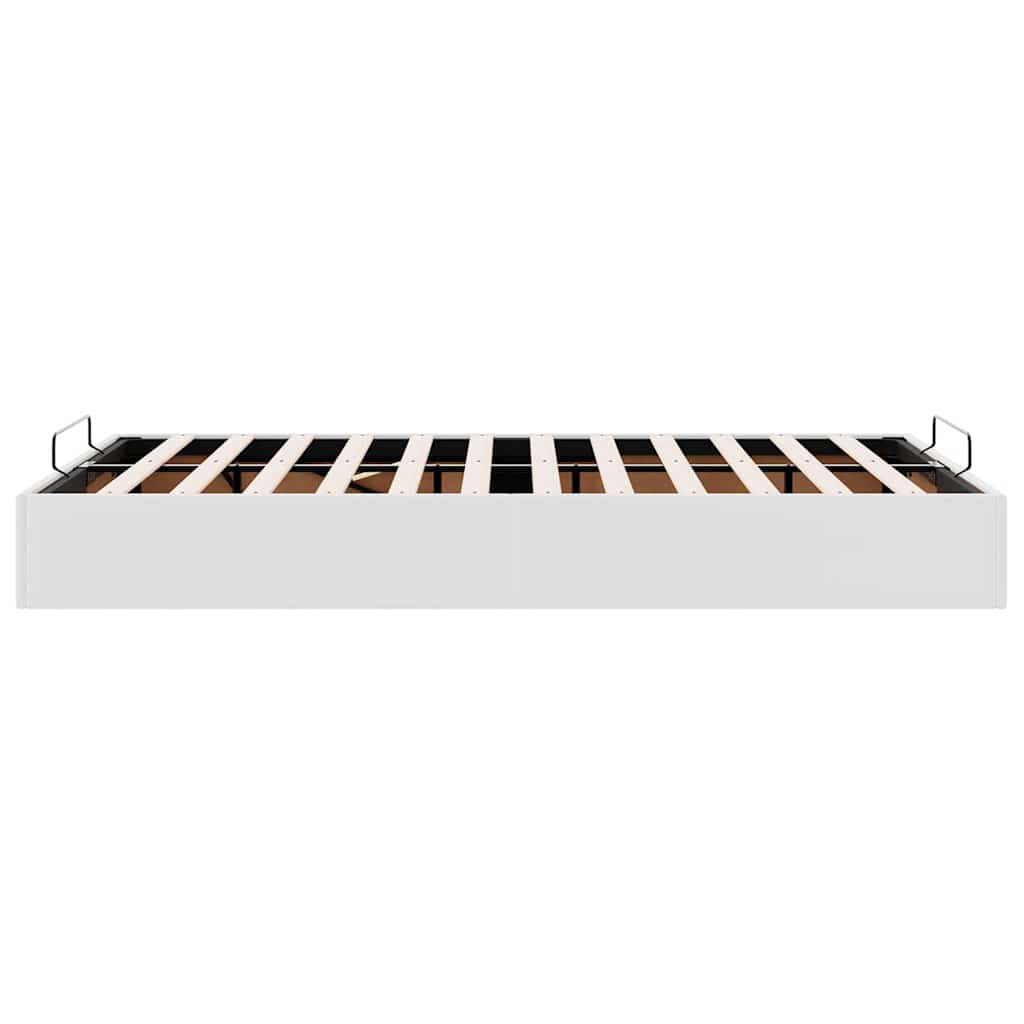 osmannisk sengeramme med madras 120x190 cm kunstlæder hvid