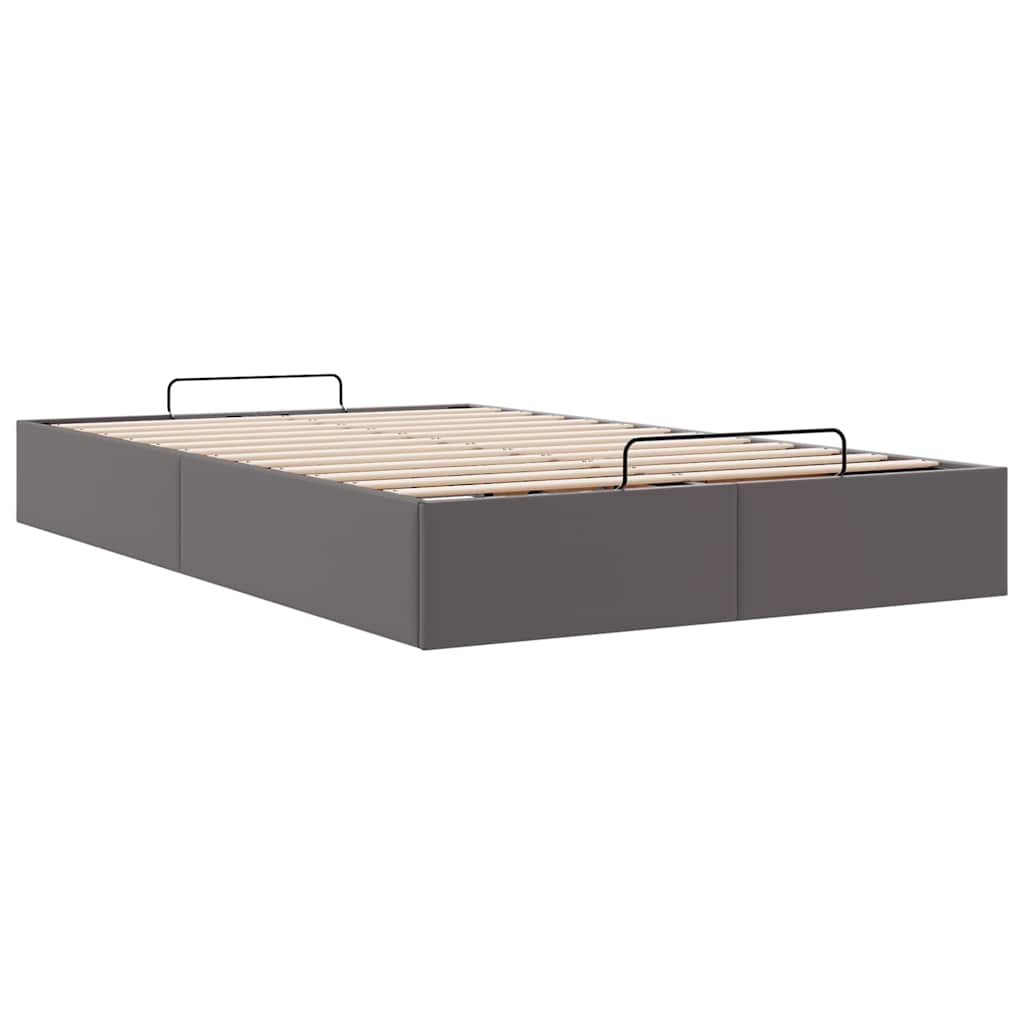 osmannisk sengeramme uden madras 120x190 cm kunstlæder grå