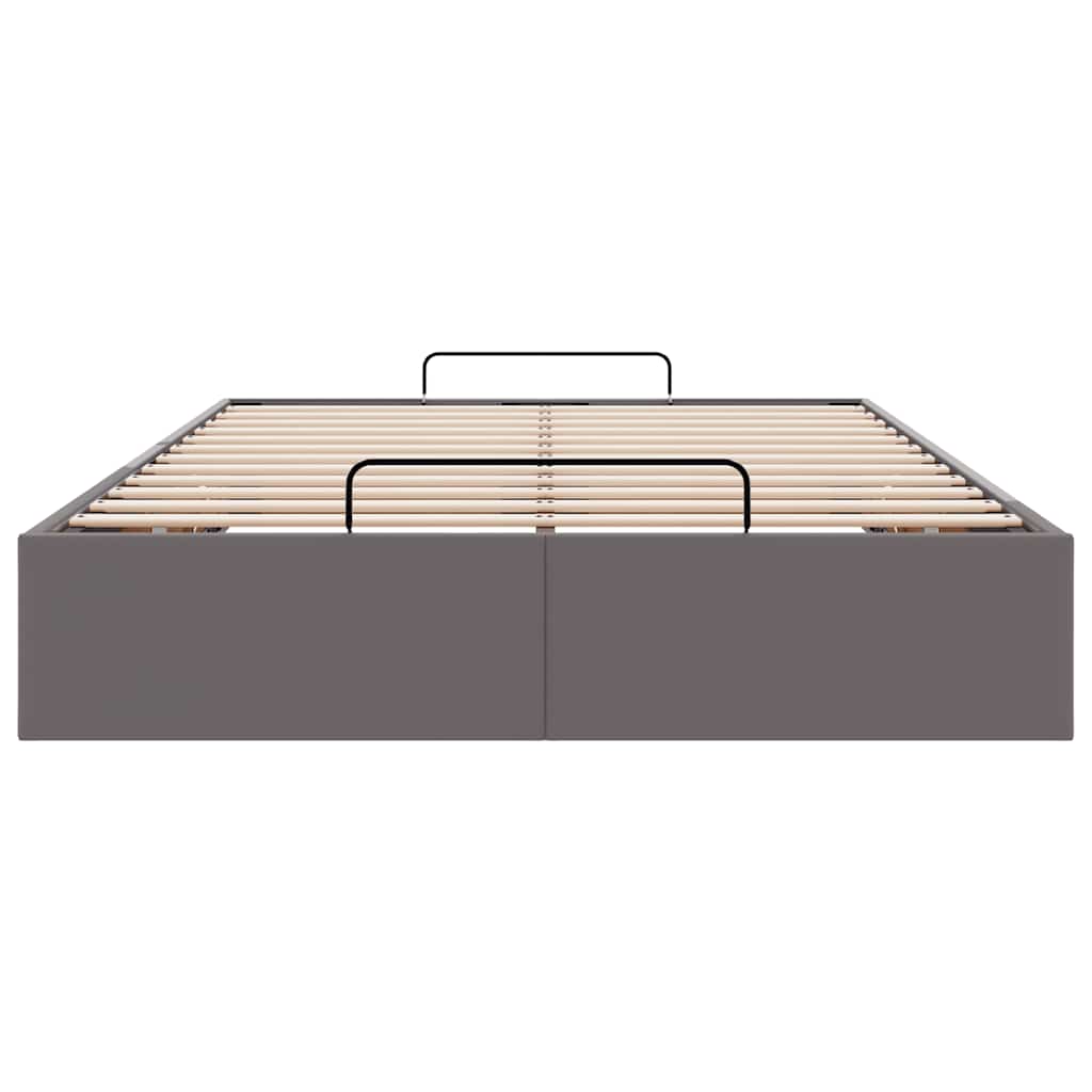 osmannisk sengeramme uden madras 120x190 cm kunstlæder grå