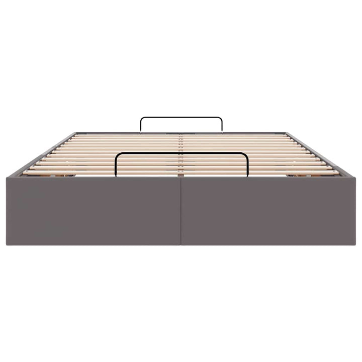 osmannisk sengeramme uden madras 120x190 cm kunstlæder grå