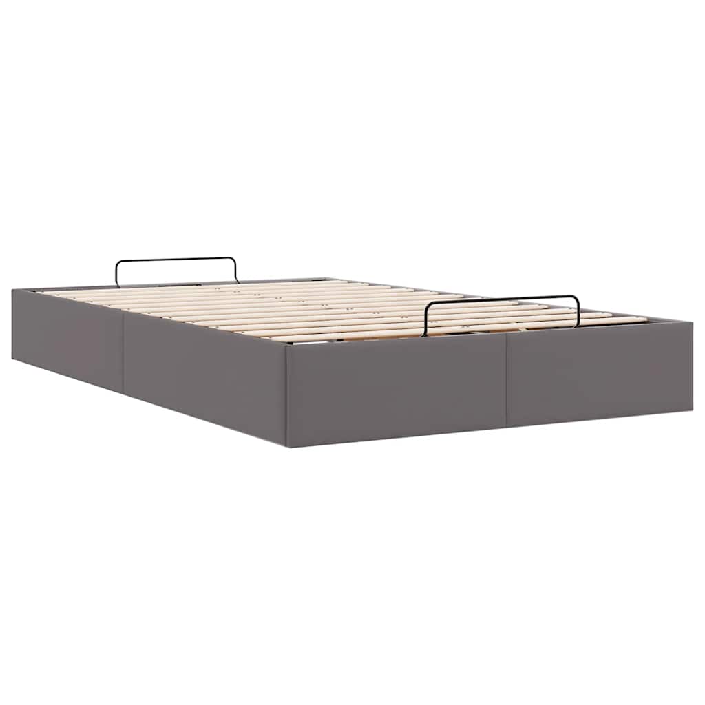 osmannisk sengeramme uden madras 120x190 cm kunstlæder grå