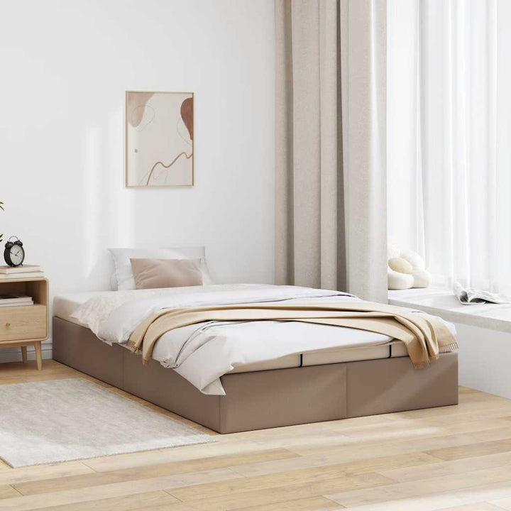 osmannisk sengeramme uden madras 120x190cm kunstlæder cappucino