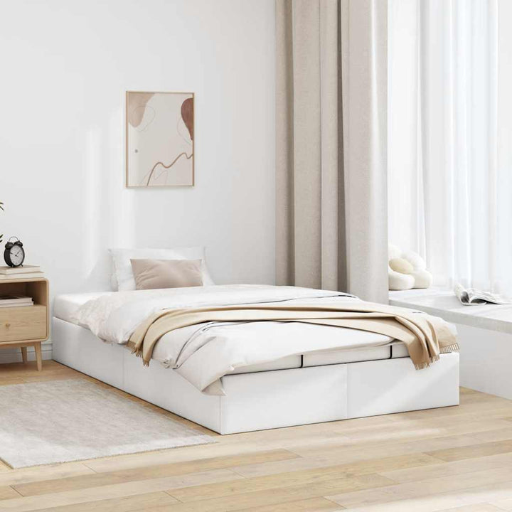 osmannisk sengeramme uden madras 120x200 cm kunstlæder hvid