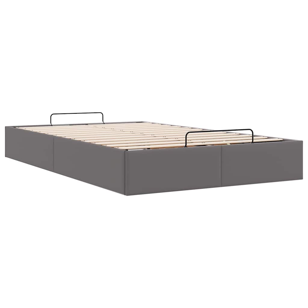 osmannisk sengeramme uden madras 120x200 cm kunstlæder grå
